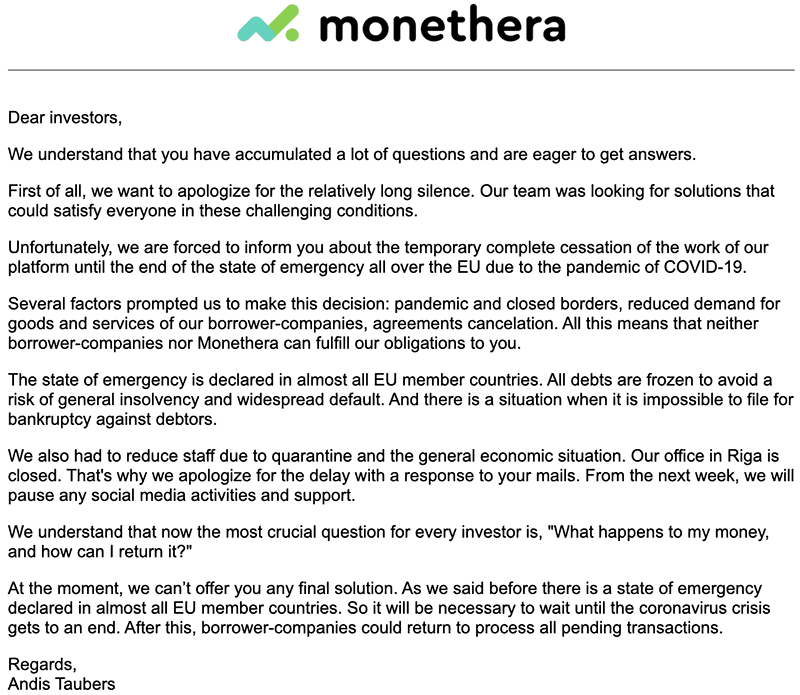 monethera statement